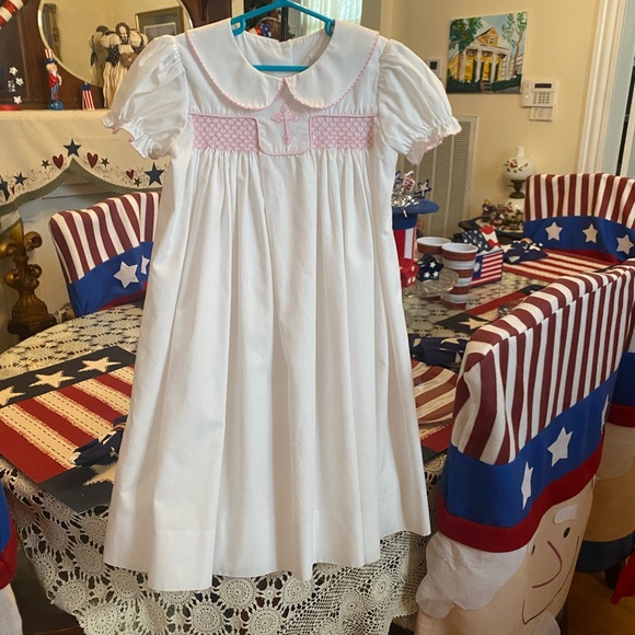 Shrimp & Grits Smocked Girls Dress size 5 - Picture 11 of 15